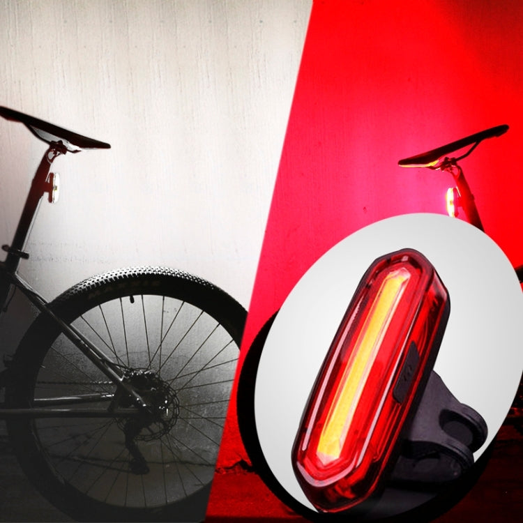 AQY-096 Fanale posteriore per bici a LED bicolore ricaricabile tramite USB IPX4 rimovibile, White & Red, Blue & Red