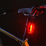 AQY-096 Fanale posteriore per bici a LED bicolore ricaricabile tramite USB IPX4 rimovibile, White & Red, Blue & Red
