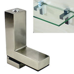 Staffa per pannello a strati in legno di vetro con clip fissa in lega di zinco spazzolato tipo F da 2 pezzi 3-24 mm, 3-24mm Brushed