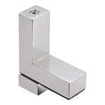 2 staffe per pannelli in legno di vetro con clip fissa in lega di zinco lucida tipo F da 3-24 mm, 3-24mm Glossy
