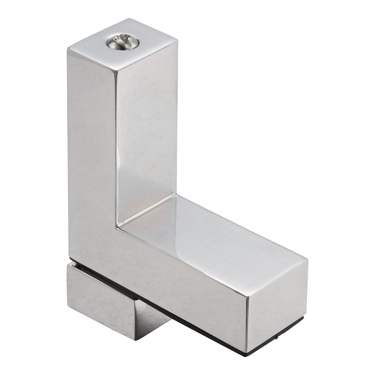 2 staffe per pannelli in legno di vetro con clip fissa in lega di zinco lucida tipo F da 3-24 mm, 3-24mm Glossy