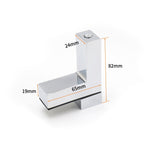 2 staffe per pannelli in legno di vetro con clip fissa in lega di zinco lucida tipo F da 3-24 mm, 3-24mm Glossy