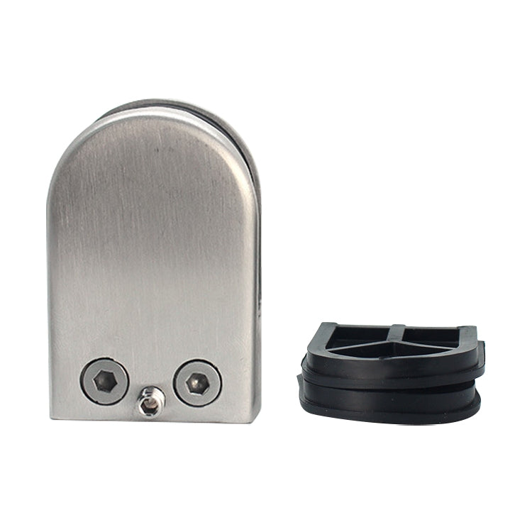 2 PZ 9-14mm Fondo Piatto Opaco Lucido In Acciaio Inox 201 Clip Fissa Ringhiera In Vetro Strato di Legno Bordo Staffa di Morsetto, 9-14mm, Flat Bottom, 201 Stainless Steel