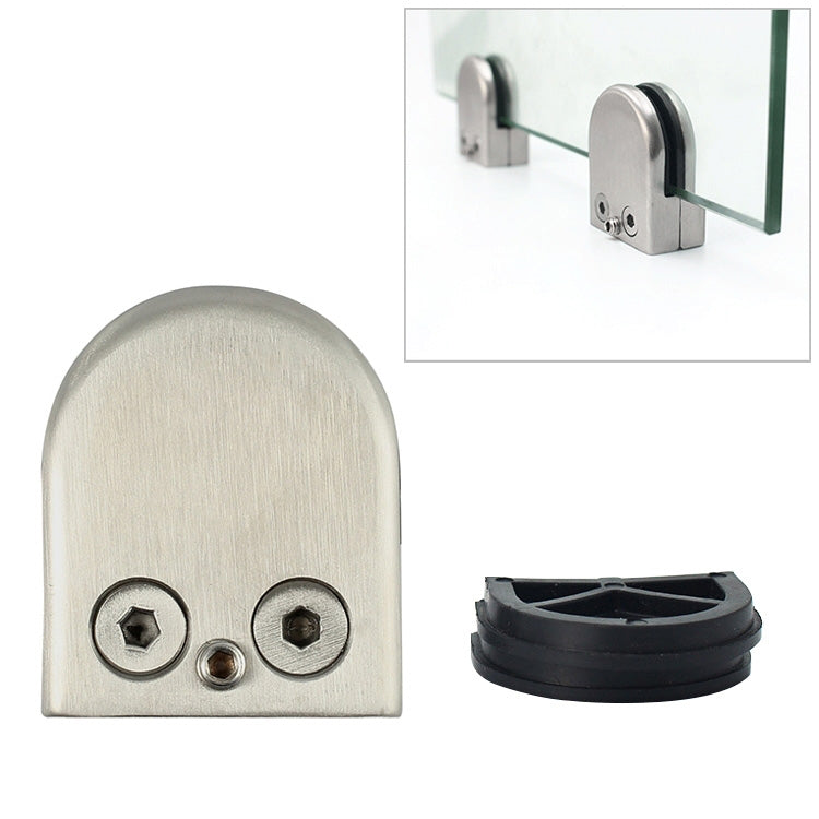 3 PCS 8-12mm Concavo Fondo Curvo Opaco Lucido In Acciaio Inox 201 Clip Fissa Ringhiera In Vetro Strato di Legno Bordo staffa di serraggio, 8-12mm, Curved Bottom, 201 Stainless Steel