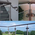 2 PCS 15-20mm Fondo Piatto Opaco Lucido In Acciaio Inox 304 Clip Fissa Ringhiera In Vetro Strato di Legno Bordo staffa di serraggio, 15-20mm, Flat Bottom, 304 Stainless Steel