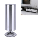Piedini per mobili per divani con colonna ispessita per trafilatura di fili in acciaio inossidabile da 5 pezzi, altezza: 150 mm, 150mm