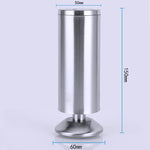 Piedini per mobili per divani con colonna ispessita per trafilatura di fili in acciaio inossidabile da 5 pezzi, altezza: 150 mm, 150mm