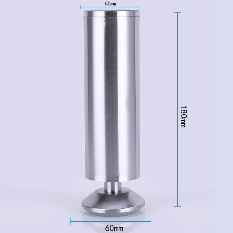 Piedini per mobili per divani con colonna ispessita per trafilatura di fili in acciaio inossidabile da 3 pezzi, altezza: 180 mm, 180mm
