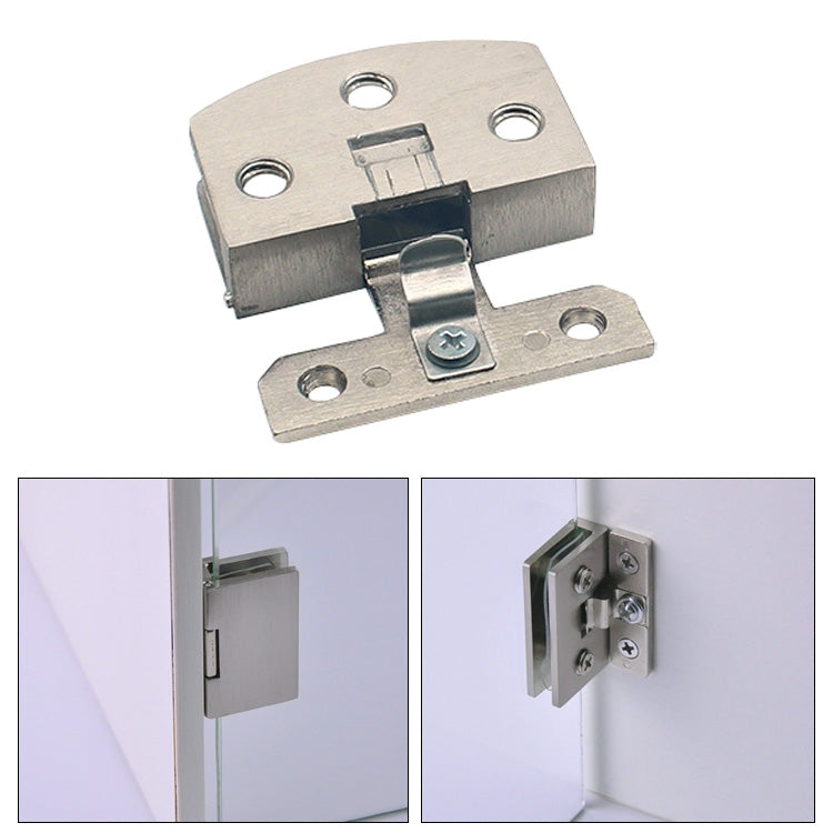 Cerniera in vetro con superficie spazzolata libera da 3 fori aperti, dimensioni: S, 3-7 mm, S