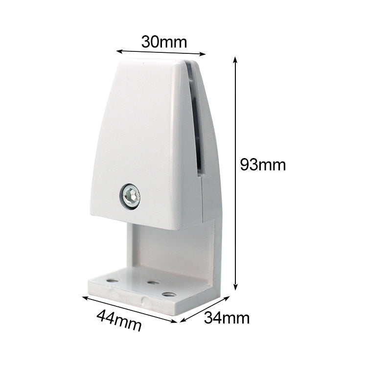 Clip per divisorio con clip di fissaggio per schermo da tavolo da ufficio in lega di alluminio a forma di L da 3 pezzi (bianco), L Shape (White)