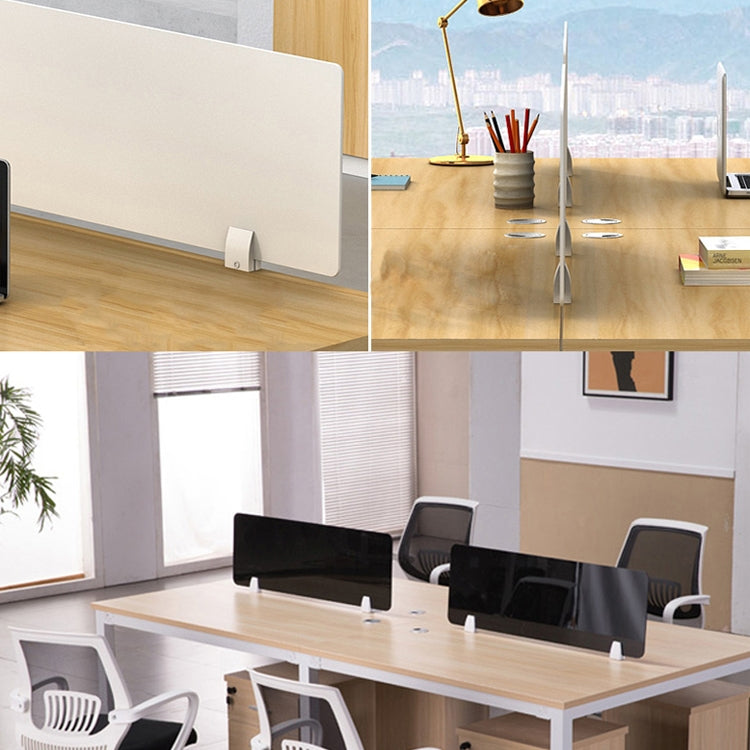 Clip per divisorio con clip di fissaggio per schermo da desktop da ufficio in lega di alluminio a forma di T da 3 pezzi (argento), T Shape (Silver)