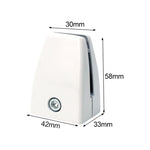 Clip per divisorio con clip di fissaggio per schermo da desktop da ufficio in lega di alluminio a forma piatta da 5 pezzi (bianco), Flat Shape (White)