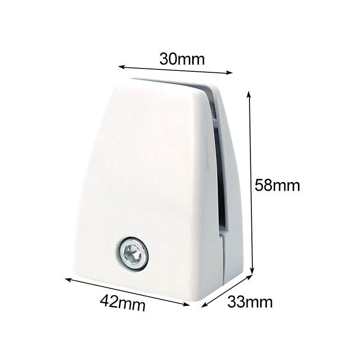 Clip per divisorio con clip di fissaggio per schermo da desktop da ufficio in lega di alluminio a forma piatta da 5 pezzi (bianco), Flat Shape (White)