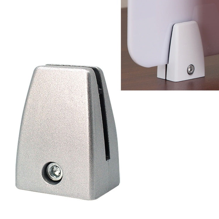 Clip per divisorio con clip di fissaggio per schermo da tavolo da ufficio in lega di alluminio a forma piatta da 5 pezzi (Argento), Flat Shape (Silver)