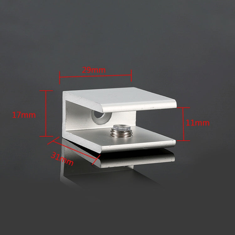 Clip di fissaggio per vetro in lega di alluminio a foro singolo da 10 pezzi, S, 10 mm, S, 10mm