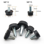 Stub di supporto per viti per mobili con poggiapiedi regolabile da 100 pezzi, M6x15, M6x15