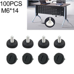 Stub di supporto per viti per mobili con poggiapiedi regolabile da 100 pezzi, M6x14, M6x14