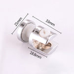 Morsetto di fissaggio per vetro cilindrico da 8 mm con staffa fissa luminosa in lega di zinco da 10 pezzi con base, 8mm Cylindrical, with Base