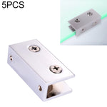 Morsetto di fissaggio per vetro rettangolare da 10 mm con staffa fissa luminosa in lega di zinco da 5 pezzi, 10mm Rectangular