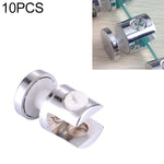 Morsetto di fissaggio per vetro cilindrico da 12 mm con staffa fissa luminosa in lega di zinco da 10 pezzi con base, 12mm Cylindrical, with Base