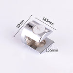 Morsetto fissaggio vetro cilindrico 12 mm lega zinco
