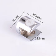 Morsetto di fissaggio per vetro cilindrico da 12 mm con staffa fissa lucida in lega di zinco da 15 pezzi, 12mm Cylindrical