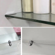 Morsetto di fissaggio per vetro cilindrico da 12 mm con staffa fissa lucida in lega di zinco da 15 pezzi, 12mm Cylindrical