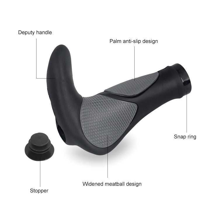 DEEMOUNT BGP110 Coprimanubrio in gomma per mountain bike, versione con clacson, Horn Version