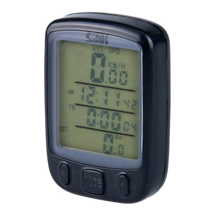 SUNDING 563C Contachilometri contachilometri luminoso per bicicletta con schermo LCD wireless impermeabile, versione inglese, 563C(Black), 563C(Blue), 563C (Yellow)