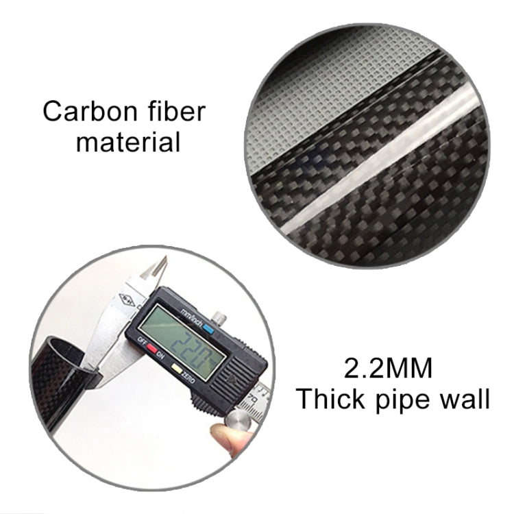 TOSEEK 3K Fibra di carbonio Mountain Bike Bici da strada Tubo sella per bicicletta Reggisella Raccordo per sedile Polo per bicicletta, Dimensioni: 31,6x400 mm, 31.6x400mm