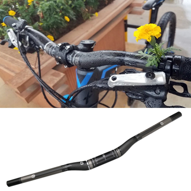 Manubrio piegato per bici da strada interamente in fibra di carbonio TOSEEK, dimensioni: 620 mm (opaco), 620mm