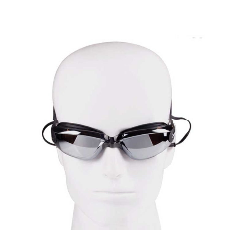 Occhialini da nuoto in silicone antiappannamento galvanico con tappi per le orecchie monopezzo per adulti, A-380 (Black), A-380 (Wine Red)