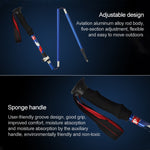 Bastoncini da trekking pieghevoli portatili in lega di alluminio a 5 nodi, lunghezza pieghevole: 28,5 cm, Folding Length : 28.5CM (Black), Folding Length : 28.5CM (Green), Folding Length : 28.5CM (Blue), Folding Length : 28.5CM (Red)
