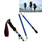 Bastoncini da trekking pieghevoli portatili in lega di alluminio a 5 nodi, lunghezza pieghevole: 28,5 cm, Folding Length : 28.5CM (Black), Folding Length : 28.5CM (Green), Folding Length : 28.5CM (Blue), Folding Length : 28.5CM (Red)