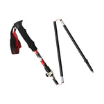 Bastoncini da trekking pieghevoli portatili in lega di alluminio a 5 nodi, lunghezza pieghevole: 35 cm, Folding Length : 35CM (Black), Folding Length : 35CM (Green), Folding Length : 35CM (Blue), Folding Length : 35CM (Red)