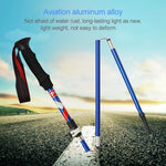 Bastoncini da trekking pieghevoli portatili in lega di alluminio a 5 nodi, lunghezza pieghevole: 35 cm, Folding Length : 35CM (Black), Folding Length : 35CM (Green), Folding Length : 35CM (Blue), Folding Length : 35CM (Red)