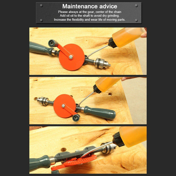 Potente trapano manuale Colata di precisione in acciaio Trapano per la lavorazione del legno fai-da-te Trapano a mano universale Strumenti per forniture didattiche, Woodworking Drill