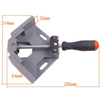 Maniglia singola in alluminio Morsetto ad angolo retto da 90 gradi Morsetto ad angolo Morsetto per lavorazione del legno Clip per telaio ad angolo retto Strumento per cartelle, Single Handle