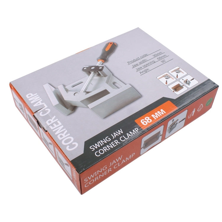 Maniglia singola in alluminio Morsetto ad angolo retto da 90 gradi Morsetto ad angolo Morsetto per lavorazione del legno Clip per telaio ad angolo retto Strumento per cartelle, Single Handle