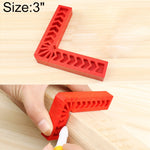 Strumento di fissaggio per righello quadrato posizionatore ausiliario per la lavorazione del legno da 3 pollici in plastica da 90 gradi, 3 Inch