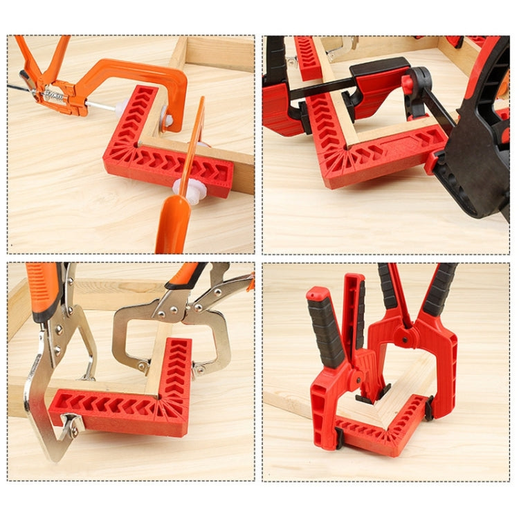Strumento di fissaggio per righello quadrato posizionatore ausiliario per la lavorazione del legno da 3 pollici in plastica da 90 gradi, 3 Inch