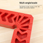 Strumento di fissaggio per righello quadrato posizionatore ausiliario per la lavorazione del legno da 4 pollici in plastica da 90 gradi, 4 Inch