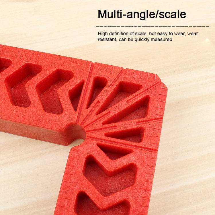 Strumento di fissaggio per righello quadrato posizionatore ausiliario per la lavorazione del legno da 4 pollici in plastica da 90 gradi, 4 Inch