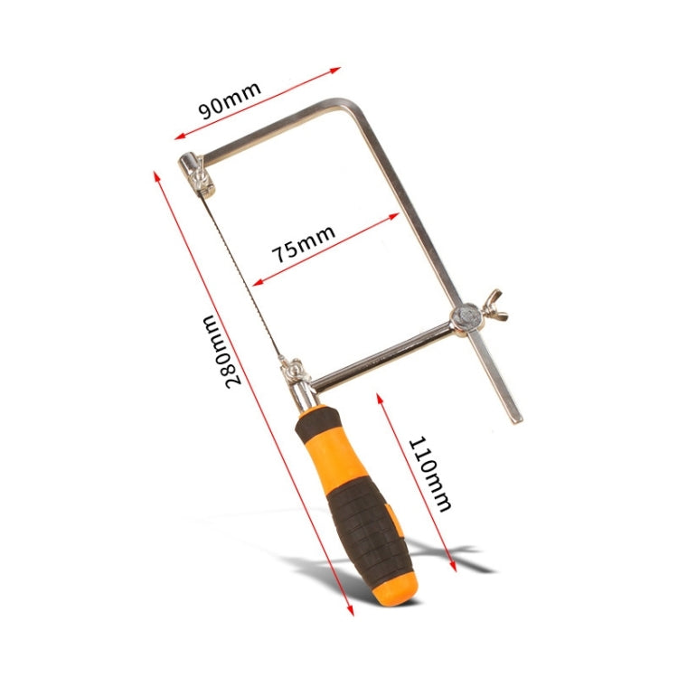 Seghetto a forma di U con lame per metallo/legno/tubo di plastica/filo Utensile manuale fai-da-te Sega portatile per la lavorazione del legno, larghezza: 105 mm, Size: Large