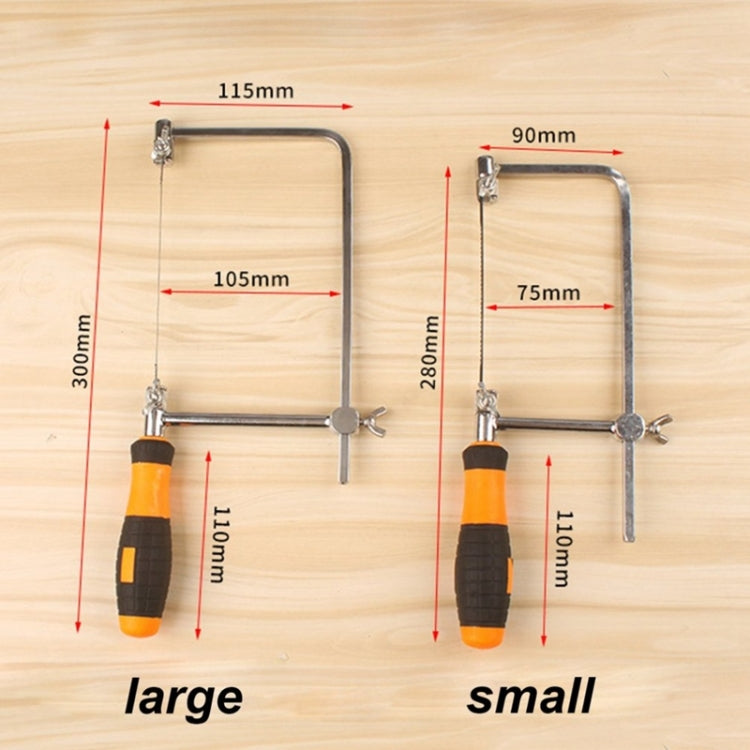 Seghetto a forma di U con lame per metallo/legno/tubo di plastica/filo Utensile manuale fai-da-te Sega portatile per la lavorazione del legno, larghezza: 105 mm, Size: Large
