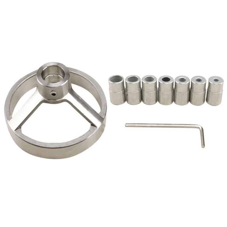 Guida per trapano 9 in 1 Maschera per fori tascabili verticali 5/6/7/8/9/10/12mm Localizzatore di fori per punte da trapano Kit di maschere per la lavorazione del legno in acciaio inossidabile, 9 in 1