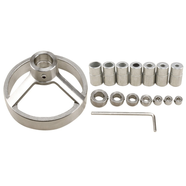 Guida per trapano 16 in 1 Maschera per fori tascabili verticali 5/6/7/8/9/10 / 12mm Localizzatore di fori per punte da trapano Kit di maschere per la lavorazione del legno in acciaio inossidabile, 16 in 1