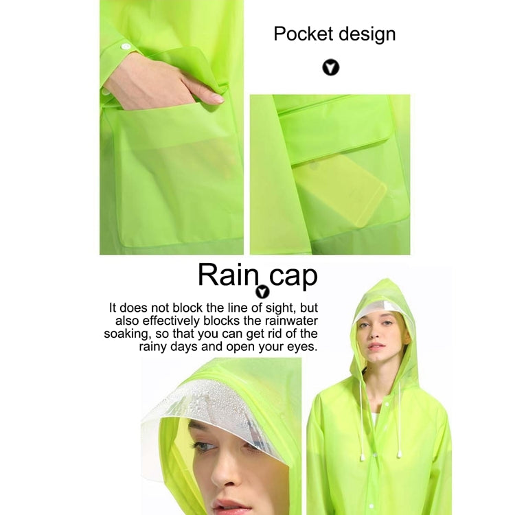 Grande cappello impermeabile trasparente smerigliato trasparente per adulti alla moda in EVA con dimensioni tascabili: L
