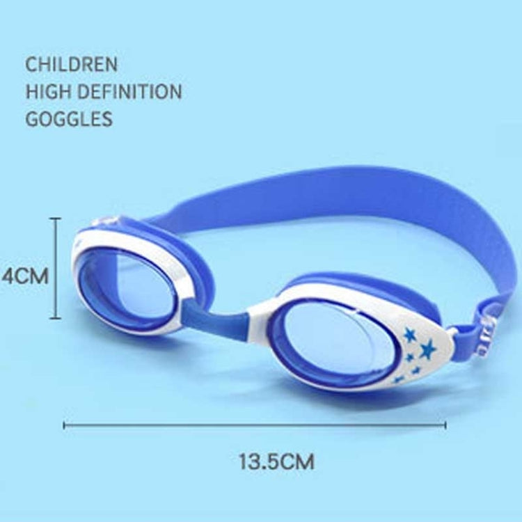 Occhialini da nuoto in silicone antiappannamento con motivo a stella con tappi per le orecchie per bambini, G-909 (Blue), G-909 (Pink)