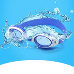 Occhialini da nuoto in silicone antiappannamento con motivo a stella con tappi per le orecchie per bambini, G-909 (Blue), G-909 (Pink)